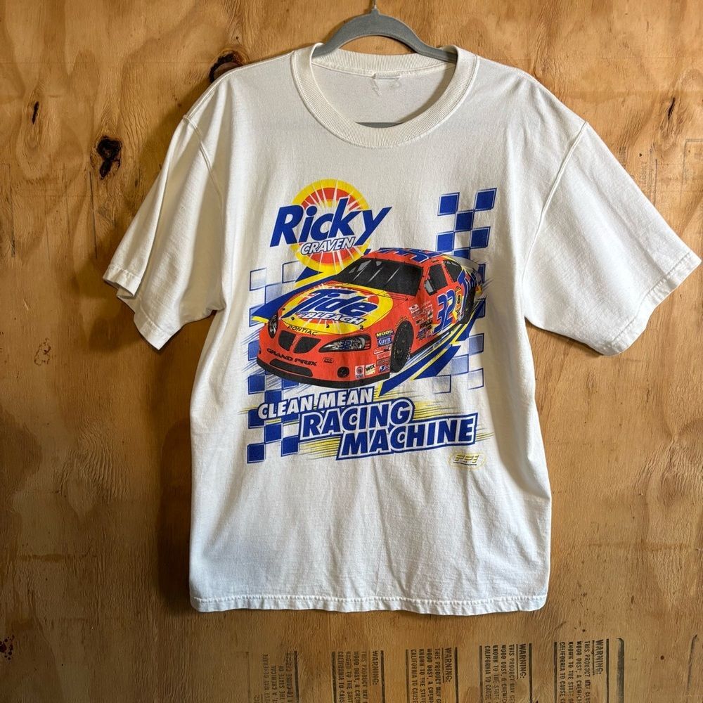 Vintage 2002 NASCAR Ricky Craven Tide Racing T-Shirt